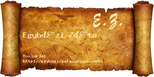 Egyházi Zéta névjegykártya